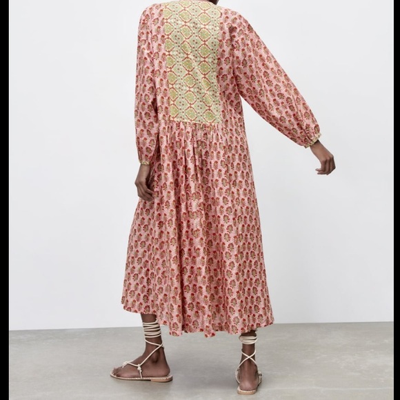 Zara crotchet trim printed dress - Picture 9 of 9